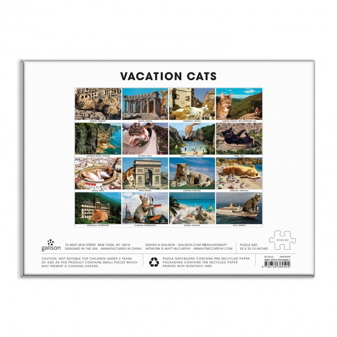 Cats on Vacation Puzzle - 1500 Pieces