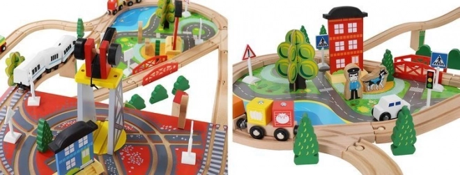 Wooden Battery Operated Train Set