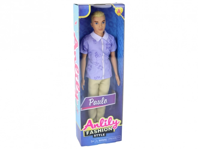 Children's Doll Paulo with Blonde Hair and Shirt