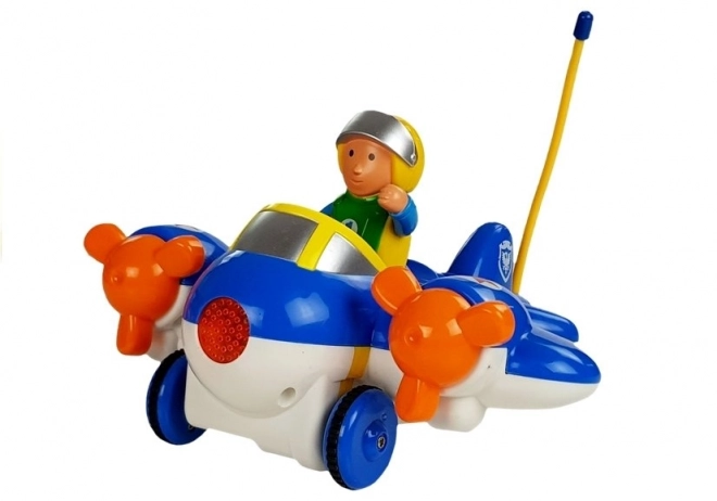 Remote Control Musical Airplane Toy with Steering Wheel