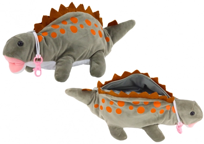 Plush Dinosaur Pencil Case with Hanger