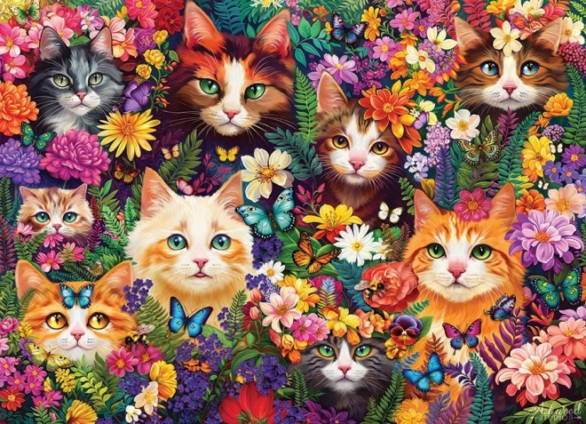 Puzzle Cobble Hill Moustaches fleuris 1000 pièces