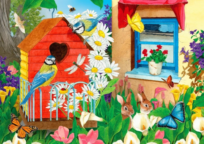 Enjoy Garden with Birdhouses Jigsaw Puzzle 1000 Pieces