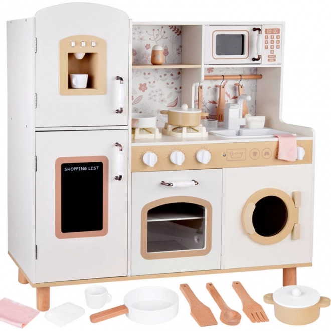 Beautiful Large Wooden Children's Kitchen Oven Washer with Refrigerator ZA5271