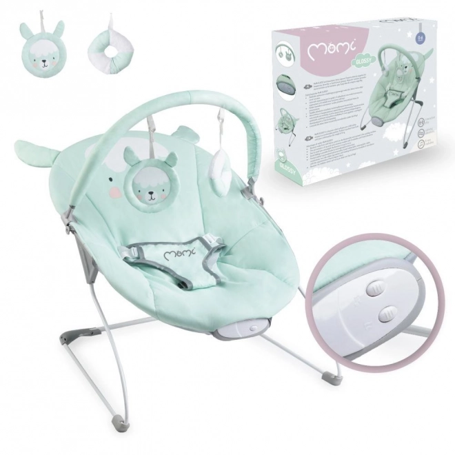 MoMi glossy baby bouncer with melodies