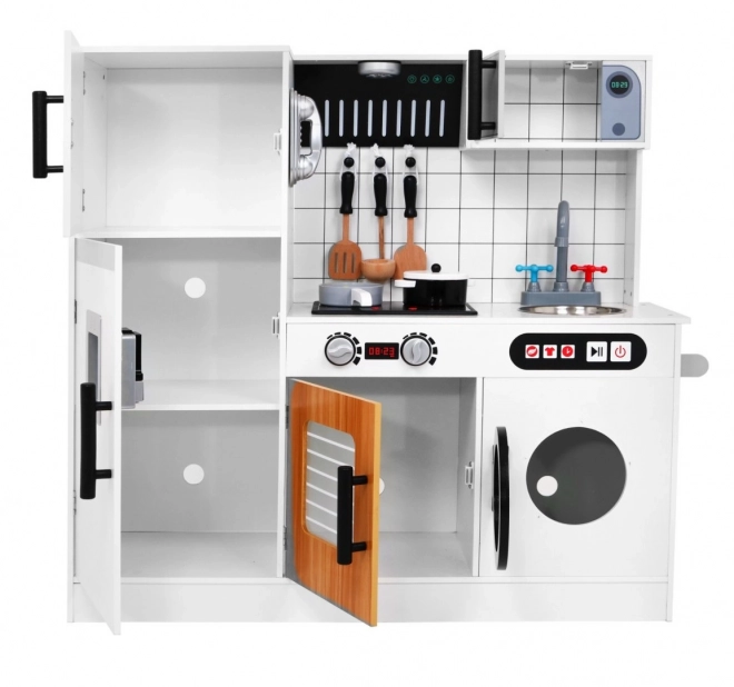 Large White Wooden Kitchen with Sound and Light Effects