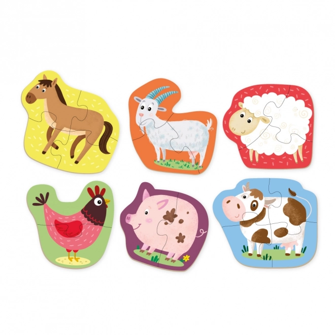 Puzzle 2-3-4 Pieces Domestic Animals