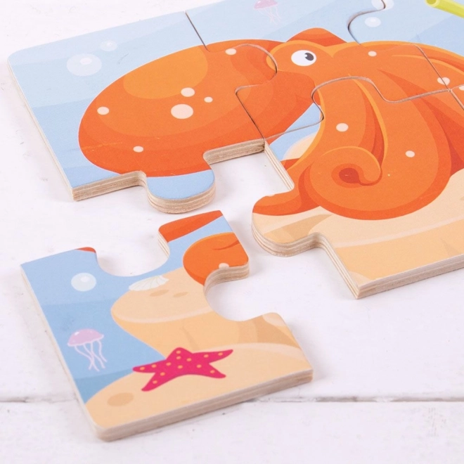 Bigjigs Toys Wooden Ocean Animal Puzzles