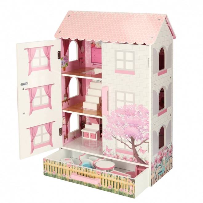 Maison de poupées en bois Lulilo Papilio rose 80cm