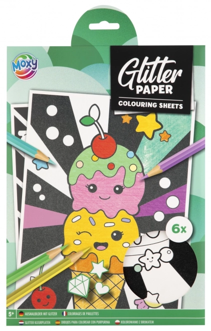 Glitter Coloring Pages A4