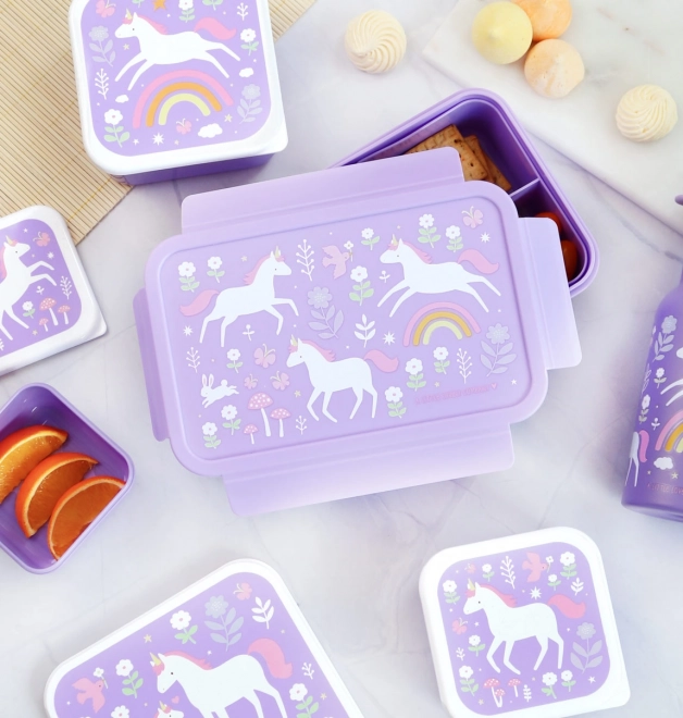 Unicorn and Rainbow Lunch Box