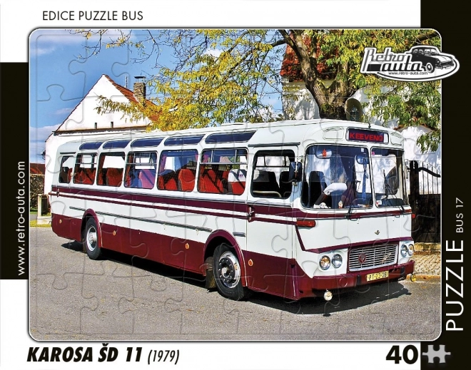 Retro Vehicles Puzzle - Bus Karosa ŠD 11