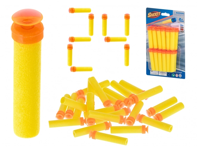 Kompatible Schaumstoffpfeile für Nerf Gelb 24er Pack