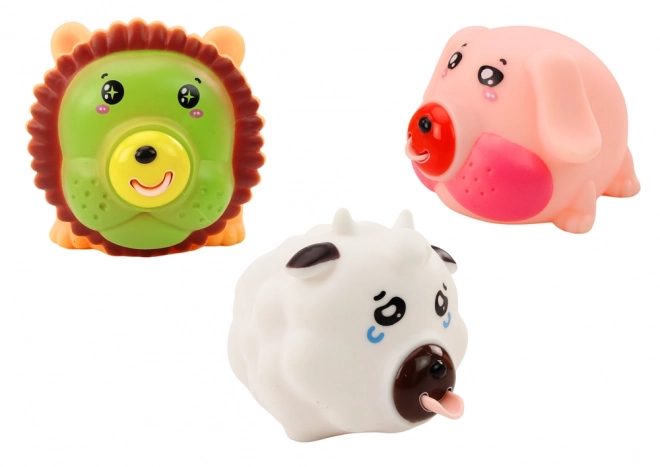 Soft Animal Squeeze Toy with Sound - Lion, Pig, Cow