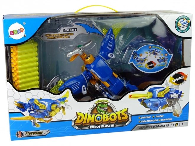 Dinobot 2-in-1 Blue Pterosaur Dart Gun