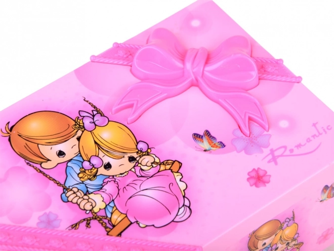 Pink Jewelry Box with Music for Little Girl's Treasures