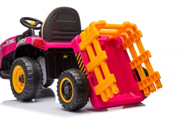 Battery Operated Pink Tractor