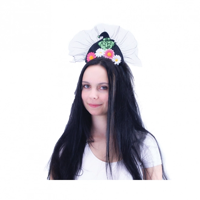 Witch Headband with Flowers for Adults