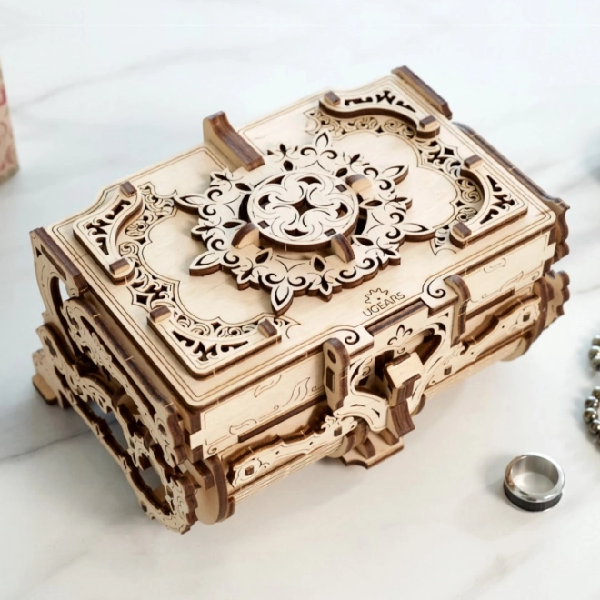 3D Wooden Mechanical Puzzle Antique Jewelry Box