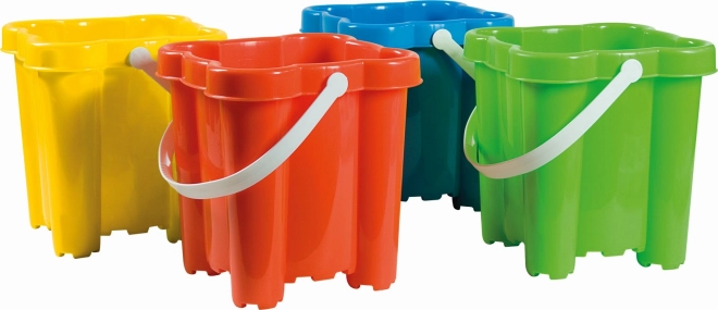 Sand Bucket Castle 4 Towers Red