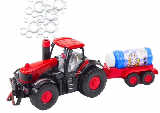 Bubble Blowing Tractor with Trailer and Obstacle Sensor