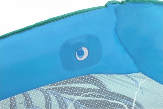 Inflatable Tropical Mattress with Mesh Bottom and Drink Holder