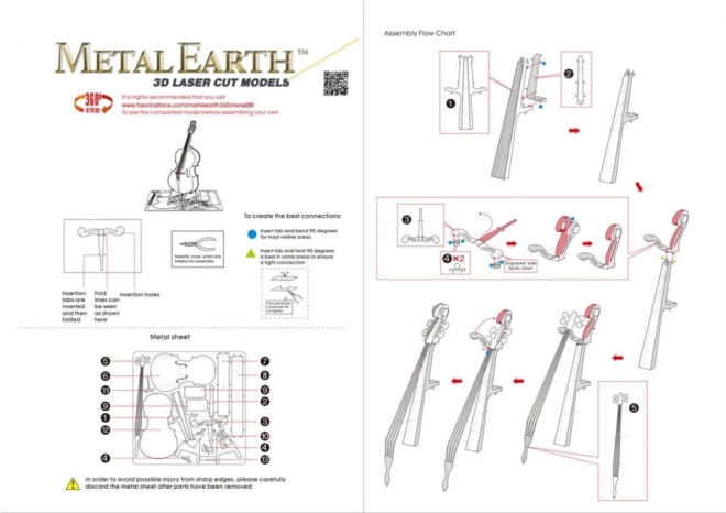 3D Metal Puzzle Double Bass