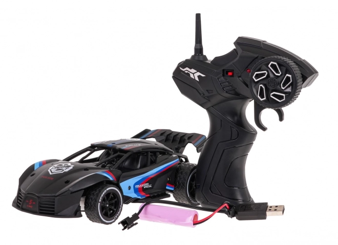 Remote Control Metal Car Black 1:20