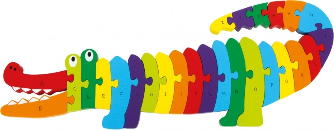 Wooden Crocodile Alphabet Learning Toy