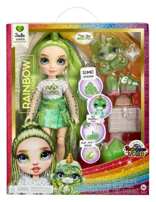 Rainbow High Fashion Doll with Pet - Jade Hunter