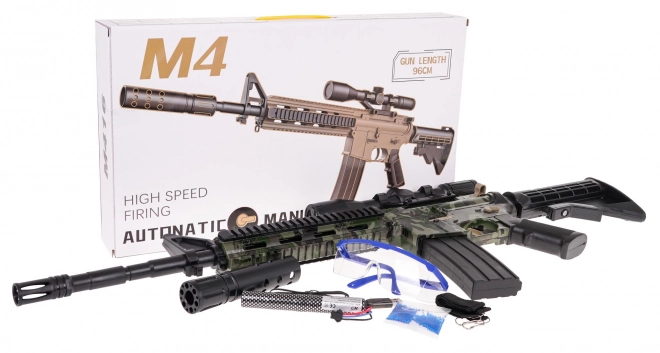 Gel Ball Blaster Rifle M4 with Accessories