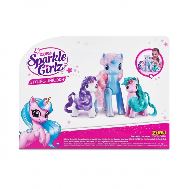 Zuru Sparkle Girlz Shiny Unicorn Figures