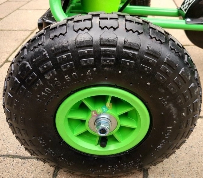 Pedal Air Kart + Inflatable Tires + Adjustable Seat – Green