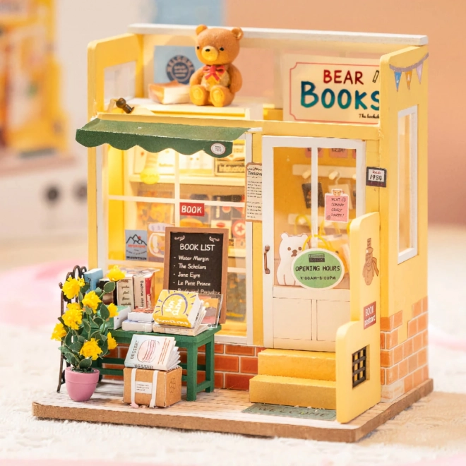 Robotime Rolife DIY Miniature Bookstore with LED Lighting