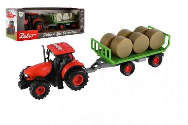 Zetor Tractor with Trailer and Bales