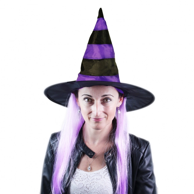 Witch Hat with Hair for Adults