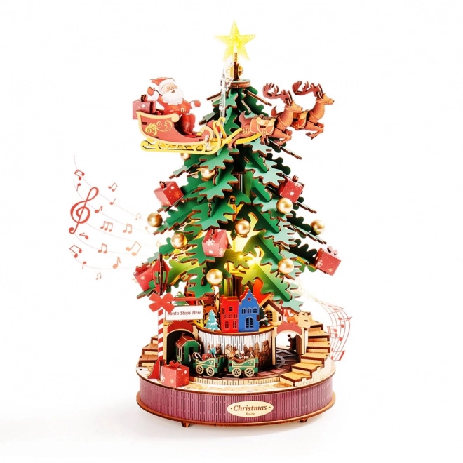 3D Wooden Musical Christmas Tree Puzzle