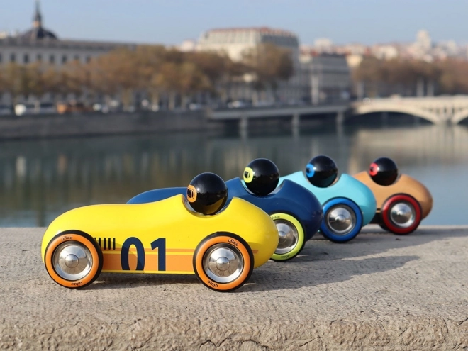Vilac Wooden Car Old Sport Yellow