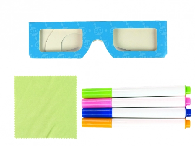 Magical Illuminated 3D Drawing Board with Glasses