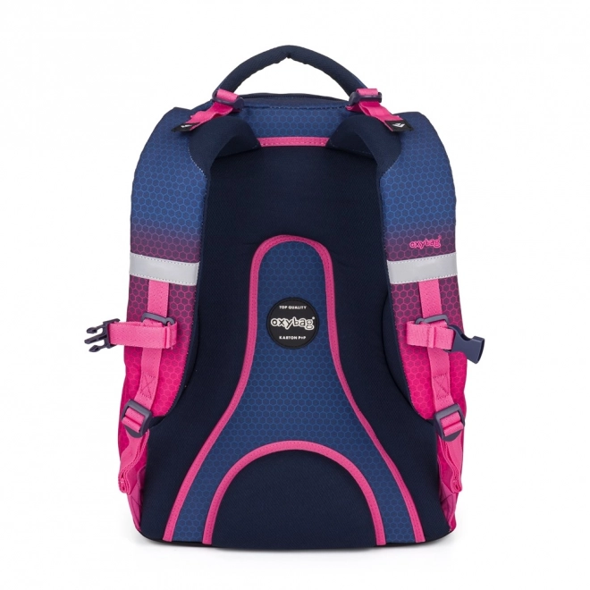 School Backpack Ombre Purple Blue