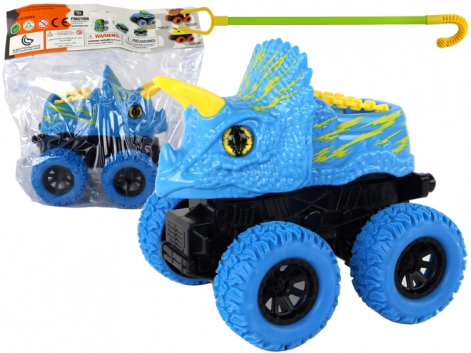 Triceratops Friction-Driven Toy Vehicle Blue