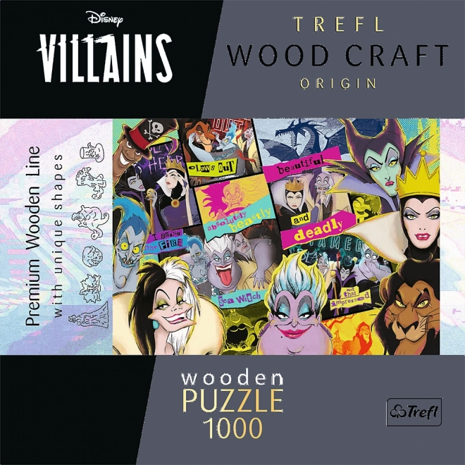 Trefl Disney Villains Wooden Puzzle 1000 Pieces