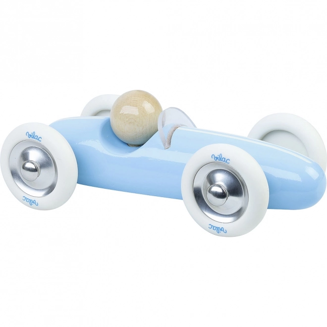 Wooden Vintage Race Car Light Blue