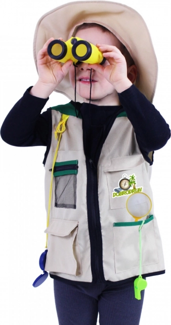 Comfortable vest with pockets and hat