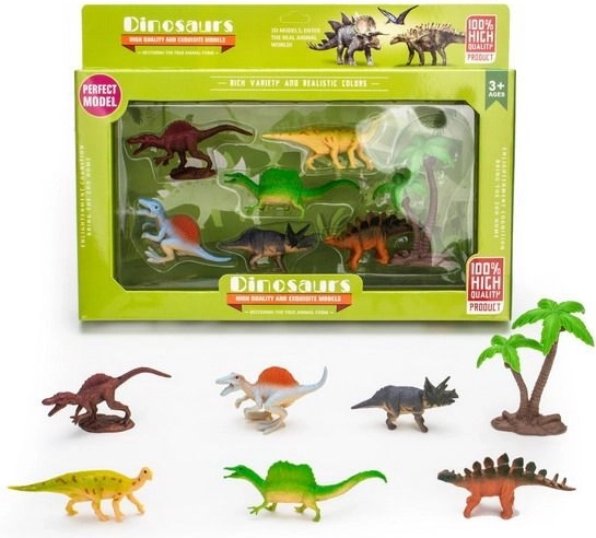 Set mit 7 Dinosaurierfiguren 5 cm