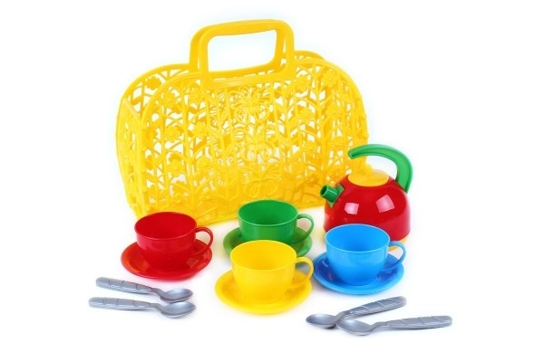 Plastic Dish Set in Purse Bag