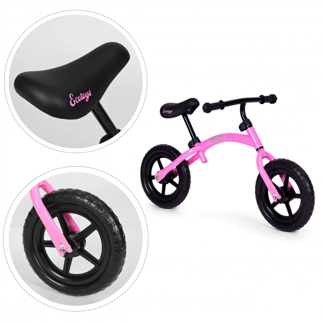 Children's Balance Bike with EVA Wheels - Pink