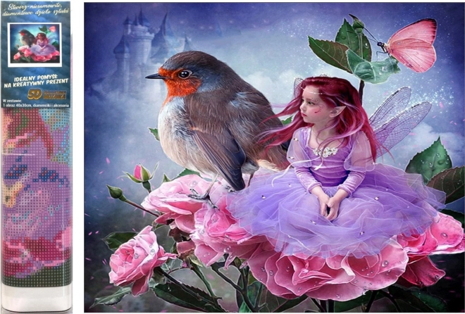 Diamond Art Painting - Fairy with Flowers