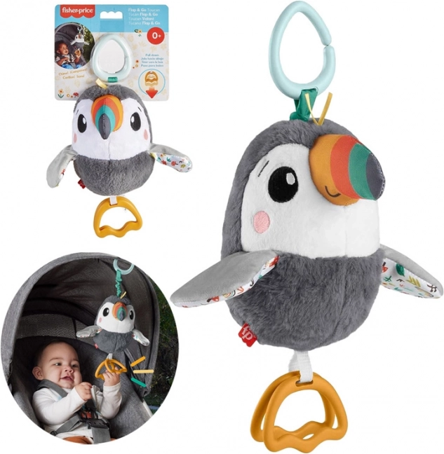Giocattolo da appendere FISHER-PRICE Tucano con sonaglio per passeggino e lettino