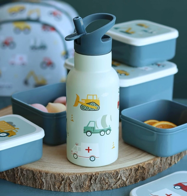 A Little Lovely Company Rozsdamentes acél ivópalack 500 ml – Járművek